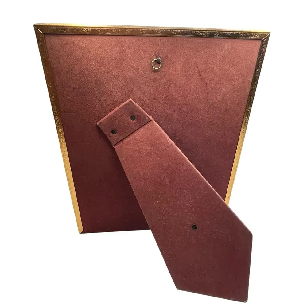 Vintage Metal Photo Frame Hollywood Regency Retro Chic Light Academia Gold Tone